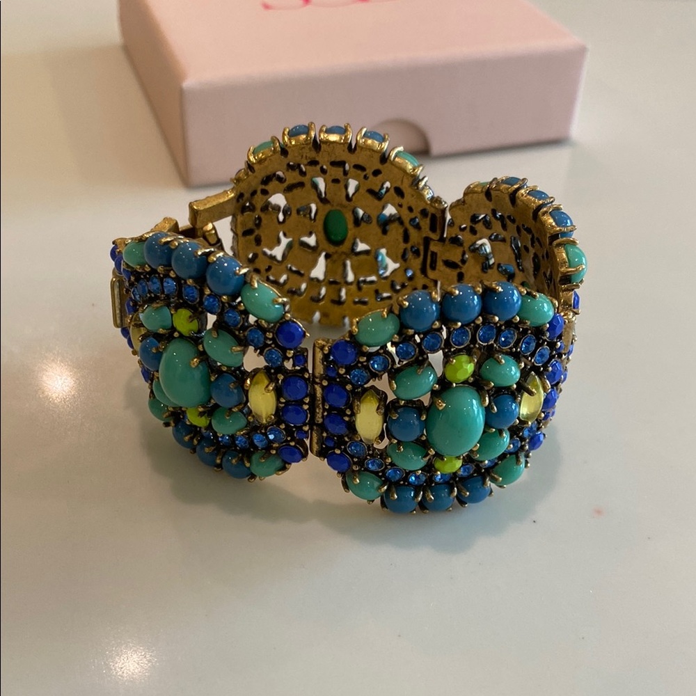 Stella & Dot Sardinia Blue and Gold Bracelet - Picture 5 of 7
